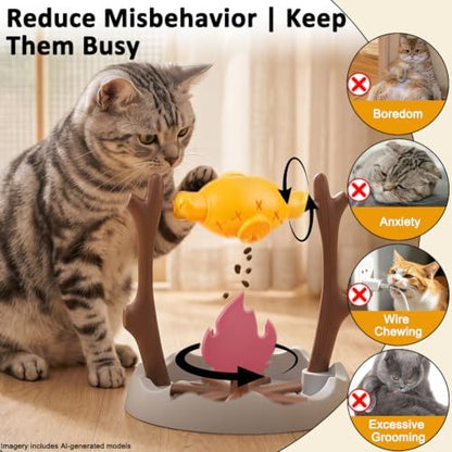 SZEE Cat Treat Dispenser Toy, Foraging Interactive Cat Toy, Puzzle Feeder - Image 4