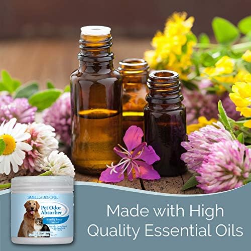 SMELLS BEGONE 15oz Gel Pet Odor Eliminator - Absorb & Remove Strong Odors from Pets, Cat Litter, Dog Poop, Urine Smells - Eliminate Whole Home Odors with Essential Oils (2-Pack, Pet Soothing Breeze) - Image 4
