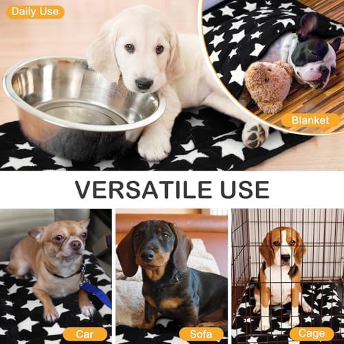 VitalCozy 4 Pcs Dog Crate Pads Soft Warm,18 x 14 x 1.6 Inch,Star,Black - Image 6