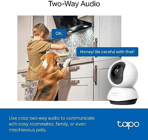 TP-Link Tapo 2K QHD Pan/Tilt Security Camera for Pet Camera, Baby Monitor, Motion Detection, Motion Tracking, 2-Way Audio, Night Vision, Cloud &SD Card Storage, Works w/Alexa & Google Home(Tapo C220) - Image 4
