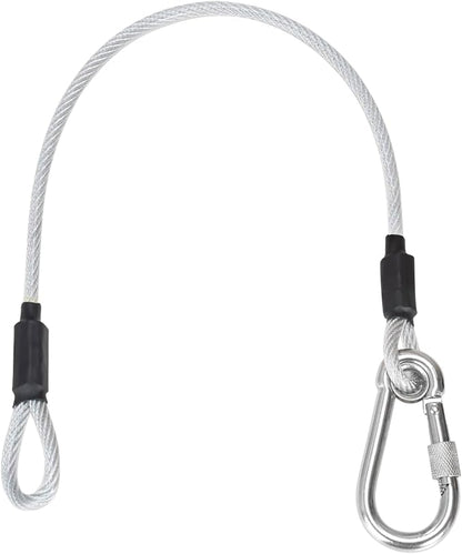 Heavy-Duty - Heavy-Duty Metal Cable Lead（1/4inch）,No Tangle Multiple Dog Leashes for Medium and Large Dogs- Heavy Duty Leash Extender for Collars & Harnesses (Transparent,20in/50cm)