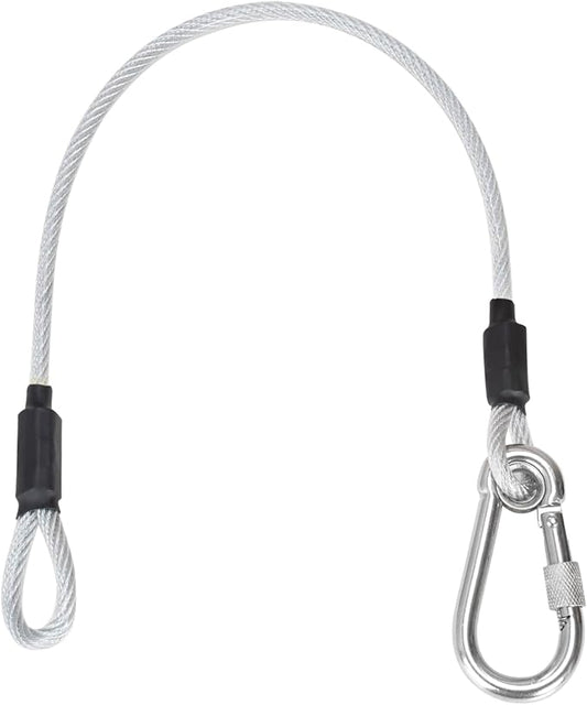 Heavy-Duty - Heavy-Duty Metal Cable Lead（1/4inch）,No Tangle Multiple Dog Leashes for Medium and Large Dogs- Heavy Duty Leash Extender for Collars & Harnesses (Transparent,20in/50cm)