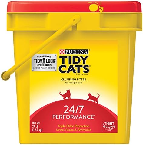 Purina Tidy Cats Clumping Cat Litter, 24/7 Performance Multi Cat Litter - 27 lb. Pail by PurinaTidyCatsLitter