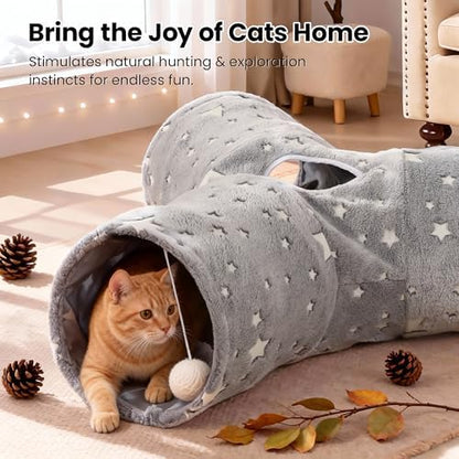 Tempcore 3-Way Cat Tunnel Toy, Collapsible, Self-Luminous Tube for Cats - Image 5
