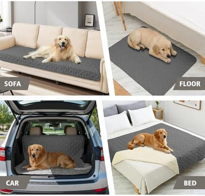Ameritex Waterproof Pet Bed Cover Anti-Slip Dog Bed Blanket for Sofa and Furniture Waterproof New Pattern Design (Darkgrey, 30x80 Inch (Pack of 1)) - Image 3