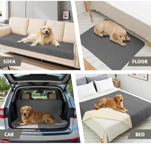 Ameritex Pet Bed Cover Dog Bed Blanket for Sofa and Furniture Waterproof New Pattern Design (40x50 Inch, Dark Grey) - Image 3
