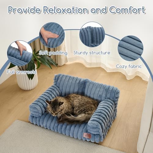 Hollypet Small Dog Large Cat Bed Puppy Couch Beds for Pets up to 25 lbs - Image 6