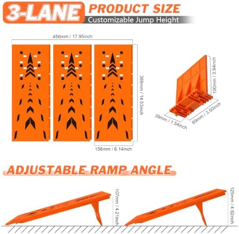 RC Jump Ramp Jumping Stunt, Detachable RC Training Takeoff Board Ramp Track for 1/12 1/14 1/16 1/18 1/24 Scale RC Car Monster Truck Buggy Off-Road Racing Games - Image 7