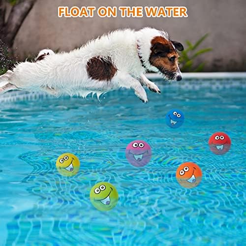 Squeaky Dog Toys Chewing Durable Teething Latex Rubber Soft Interactive Fetch Play Dog Balls with Funny Smile Face for Puppy Small Medium Pet Dog (6PCS) - Image 7