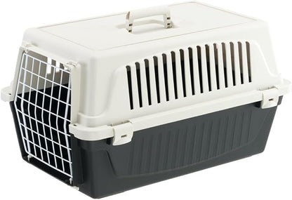 Ferplast Cat Carrier Small Dog Carrier, Secure, Practical, Easy to Clean, Durable Pet Dog/Cat Travel Box Cage up to 8 Kg. 58 x 37 x h 32 cm. Black