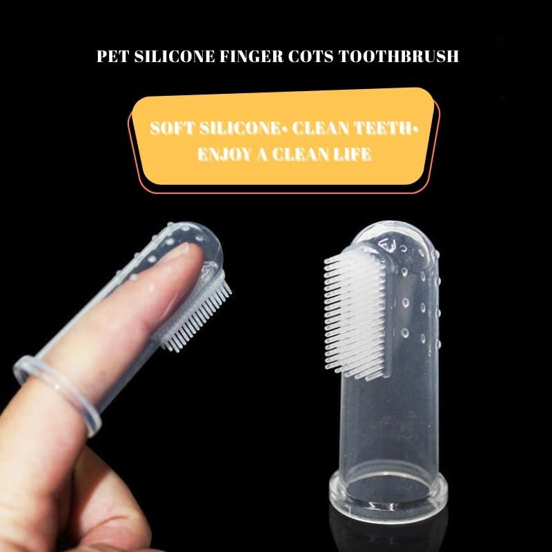 Pet Finger Toothbrush Set – Soft Silicone Toothbrush for Dogs & Cats – Gentle Finger Brush for Small Pets Dental Care (Clear Box Set) - Image 3