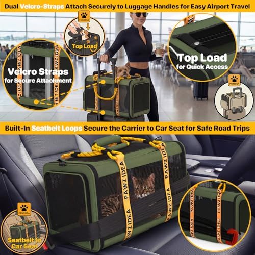 PAWZIDEA Expandable Pet Carrier for Small Cats & Dogs, TSA Airline Approved - Image 6