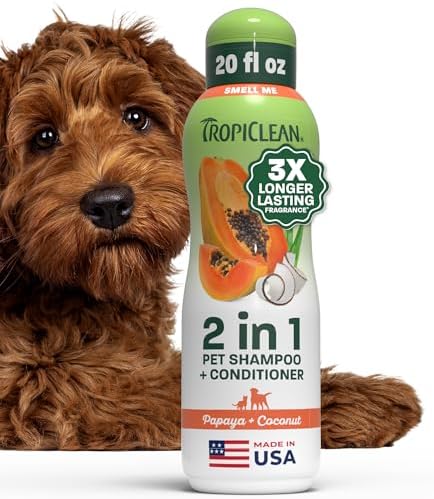 TropiClean 2in1 Dog Shampoo and Conditioner, 3X Longer Lasting Scent, 20oz by TropiClean