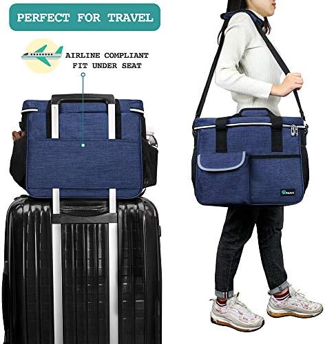 PetAmi Dog Travel Bag Organizer, Pet Supplies Diaper Tote, Navy Blue Medium - Image 5