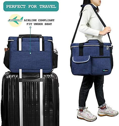 PetAmi Dog Travel Bag Organizer, Pet Supplies Diaper Tote, Navy Blue Medium - Image 5
