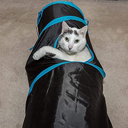 PetLike Cat Tunnel for Indoor Cats Collapsible Pop-up Pet Tube Peek Hole Hideaway Play Toys for Cats with Ball - Image 2
