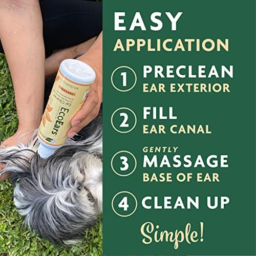 Vet Organics EcoEars Dog Ear Cleaner – Natural Formula for Odor & Wax Buildup – Gently Cleans Dog Ears – 8 oz 2pack - Image 3