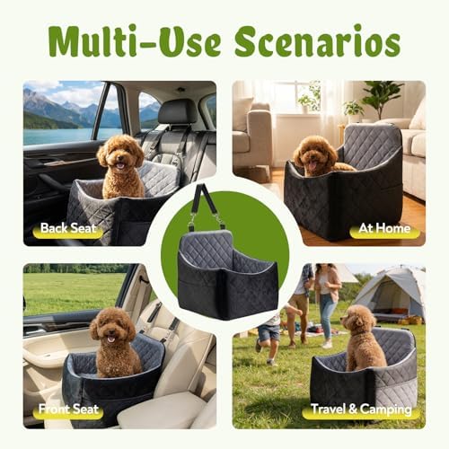 Dog Car Seat for S/M Dogs, Booster Car Seats with Thick Cushion for Dogs Under 32lbs - Image 3