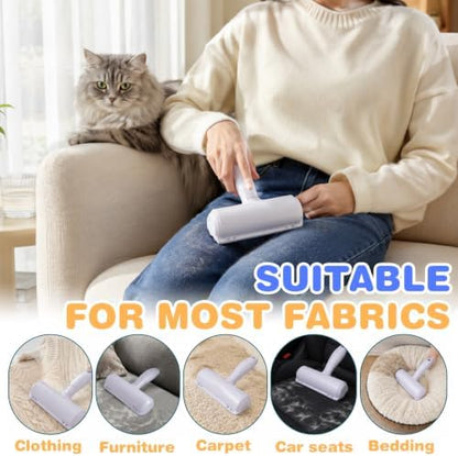 kissleaf Reusable Lint Roller, Portable, for Pet Hair on Car, Light Purple - Image 6