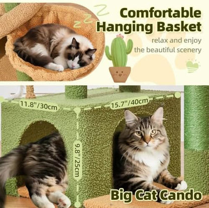 Taoqimiao 32.2in Cat Tree with Toy, Small Cat Tower for Indoor Cats, MS043T - Image 3