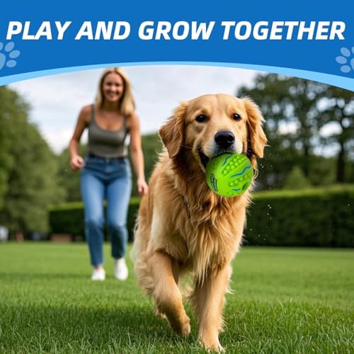 Spiky Interactive Dog Toys Ball, Wave, L, 3.94 in (10 cm) - Image 3