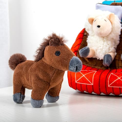 Hollypet Squeaky Hide and Seek Dog Toys for Small and Medium Dogs, Farm - Image 4