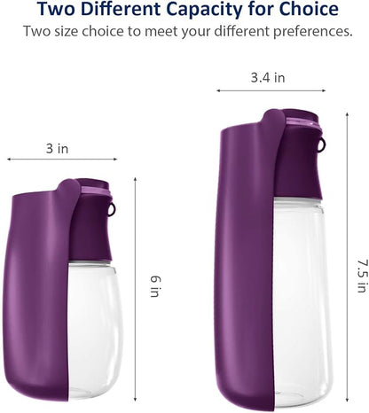 WePet Foldable Portable Dog Water Bottle Puppy Water Dispenser with Drinking Feeder, 12 OZ, High-Temperature Resistant Leak Proof for Pets Outdoor Walking, Hiking, Travel, Food Grade Plastic BPA Free