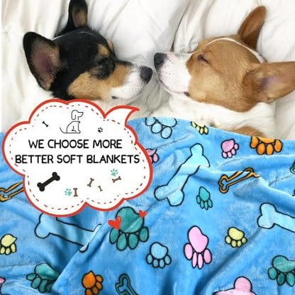 Rezutan Blanket for Large Dogs & Cats Soft Reversible Cute Paw 40"x31" - Image 5