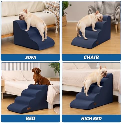 Aodisman Dog Stairs for High Bed,5-Step Pet Ramp for Small Dogs and Cats - Image 3