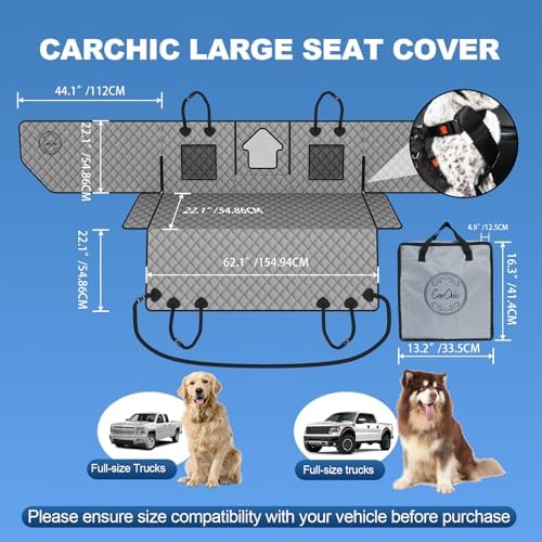 Dog Car Seat Cover for Back Seat - Waterproof Pet Hammock with Embedded Insert Door Protectors (Large for Full-Size Trucks, Large SUvs) - Image 6