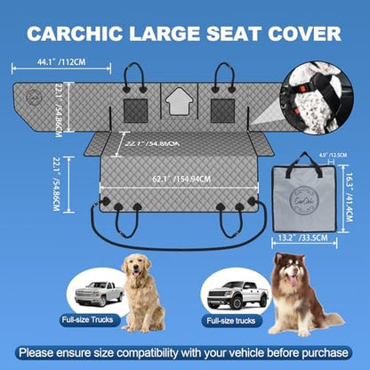 Dog Car Seat Cover for Back Seat - Waterproof Pet Hammock with Embedded Insert Door Protectors (Large for Full-Size Trucks, Large SUvs) - Image 6