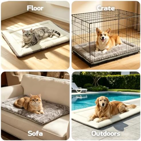 Cooling Mat for Cats, Self Warming Cat Bed, Reversible Warm & Cooling Cat & Small Dog Bed, Washable Dog Crate Pad, Dual-Sided Year Round Pet Pad for Cats Kittens Small Medium Dogs, Ideal for Crate - Image 5