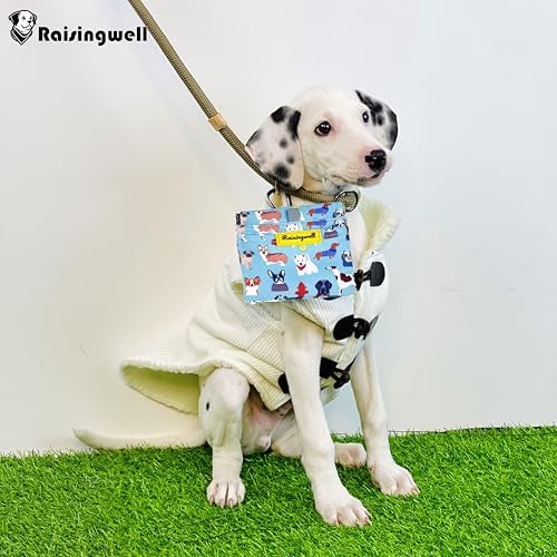 Dog Treat Pouch,Cotton Pocket Sized Training Holder, Hand Free Walking Funny Bag with Carabiner, Self-Closing Pet Feed Snack Reward, Behavior Aids for Puppy Travel or Outdoor Use（Dog Puzzle） - Image 5