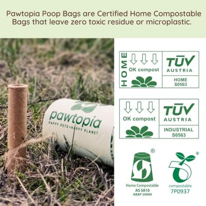 Pawtopia Biodegradable Dog Poop Bags, 60 Count, Certified Home Compostable, Leak-Proof, Easy Open - Image 6
