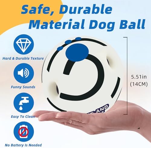 Glow in The Dark Dog Toys Ball, XL, 5.51 in (14 cm) - Image 4