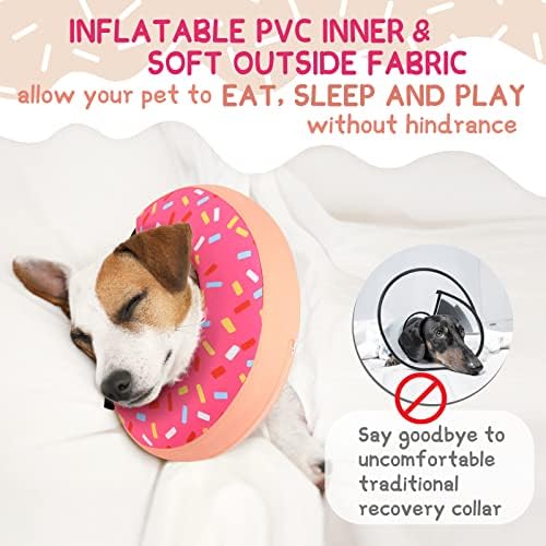Supet Inflatable Dog Cone Collar for Small Dogs Puppies Cats, Soft Dog Cone Alternative After Surgery for Puppies Cats to Stop Licking - Image 3