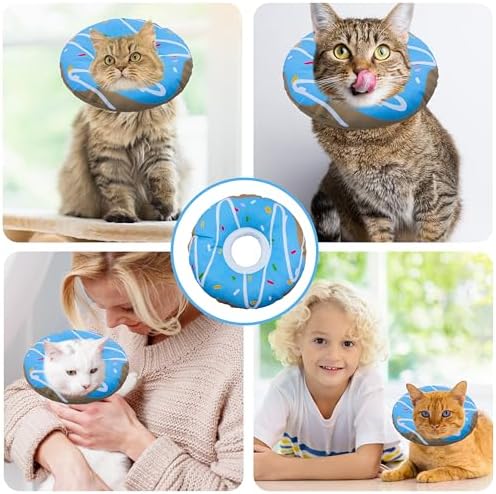 Seyezo Cat Cone Collar Soft, Adjustable Cat Recovery Cone, Waterproof Blue - Image 7