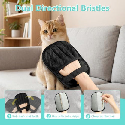 New Upgrade Pet Hair Removal Glove for Dogs & Cats, Electrostatic Reusable Magic Brush Removal Glove, Washable Pet Hair Remover Tool for Clothing, Sofa, Rug, Auto Interior - Image 3