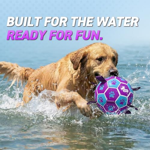 QDAN Dog Ropes Toys, Soccer Ball with Straps, Tug of Toy, Dog Birthday Toy - Image 3