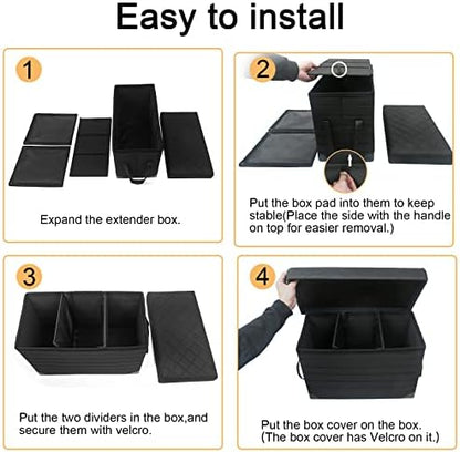 LIONROGE Car Back Seat Extender for Large Dogs up to 200lbs,Dog Car Back & Front Seat Extender with Storage,Prevent Your Dogs from Falling Off The Seat - Image 4