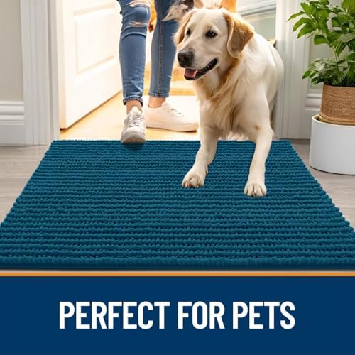 OLANLY Dog Door Mat for Muddy Paws 30x20, Extra Absorbent Chenille Mud Mat - Image 6