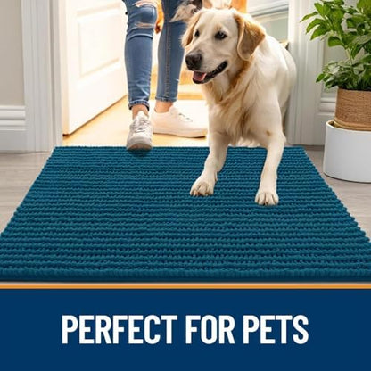 OLANLY Dog Door Mat for Muddy Paws 30x20, Extra Absorbent Chenille Mud Mat - Image 6