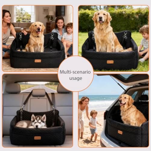 Dog Car Seat for Large Dogs up to 55 lbs, Heavy Duty Booster Seat - Image 6