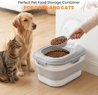 28 Lbs Dog Food Storage Container, Collapsible Cat Food Container - Image 4