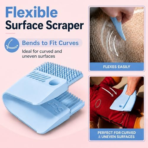 Self-Cleaning Cat Brush for Shedding and Pet Hair Remover Set, Blue - Image 5
