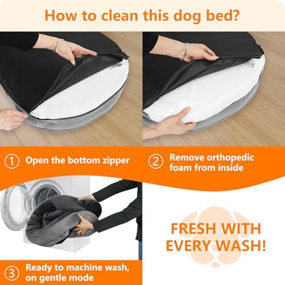Dwanton Orthopedic Waterproof Medium Dog Bed Sofa, Gel Memory Foam, 36" - Image 7