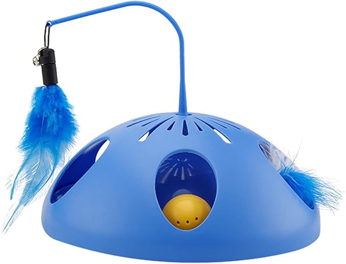 for Toys Funny Kitten Wand Relieve Boredom for Self for Play Toys Feather Hide&Seek with Electric Toys