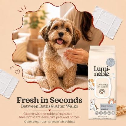 Dog & Cat Wipes Unscented – 100 Ct Hypoallergenic Pet Wipes, Fragrance Free - Image 6