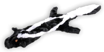 Dog Toy with Squeakers, Set of Unstuffed Rabbit and Skunk, Flat Stuffing Free Soft Chew Toy for Small Medium and Large Dogs, Fetch, Training, Interactive Play, 21 Inch