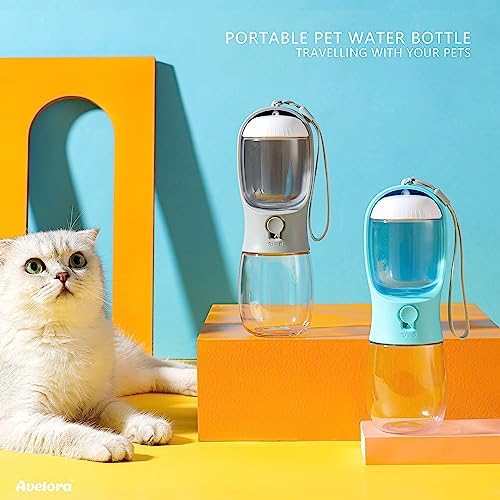 Dog Water Bottle with Food Container, Portable Leak Proof Pet Water Dispenser for Walking Hiking Travel, Puppy Essentials Accessories for Small Large Dogs, Dog Gifts (10oz/15oz/19oz) - Image 2
